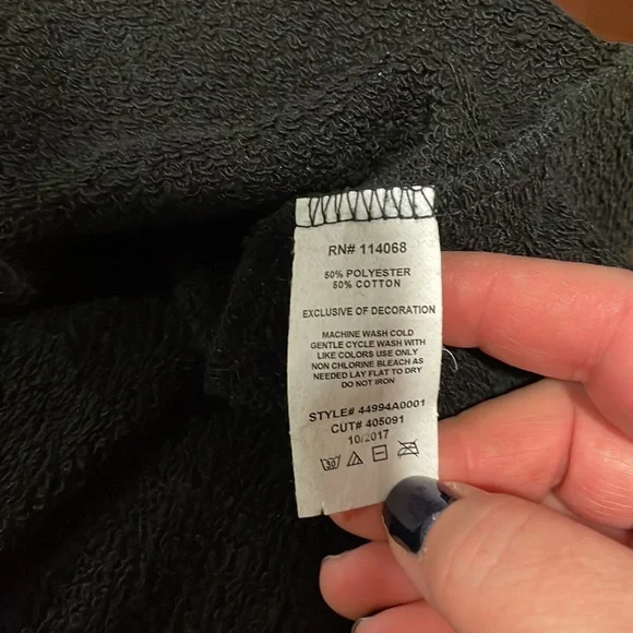 NWT Ten Sixty Sherman black sweatshirt - Picture 8 of 8